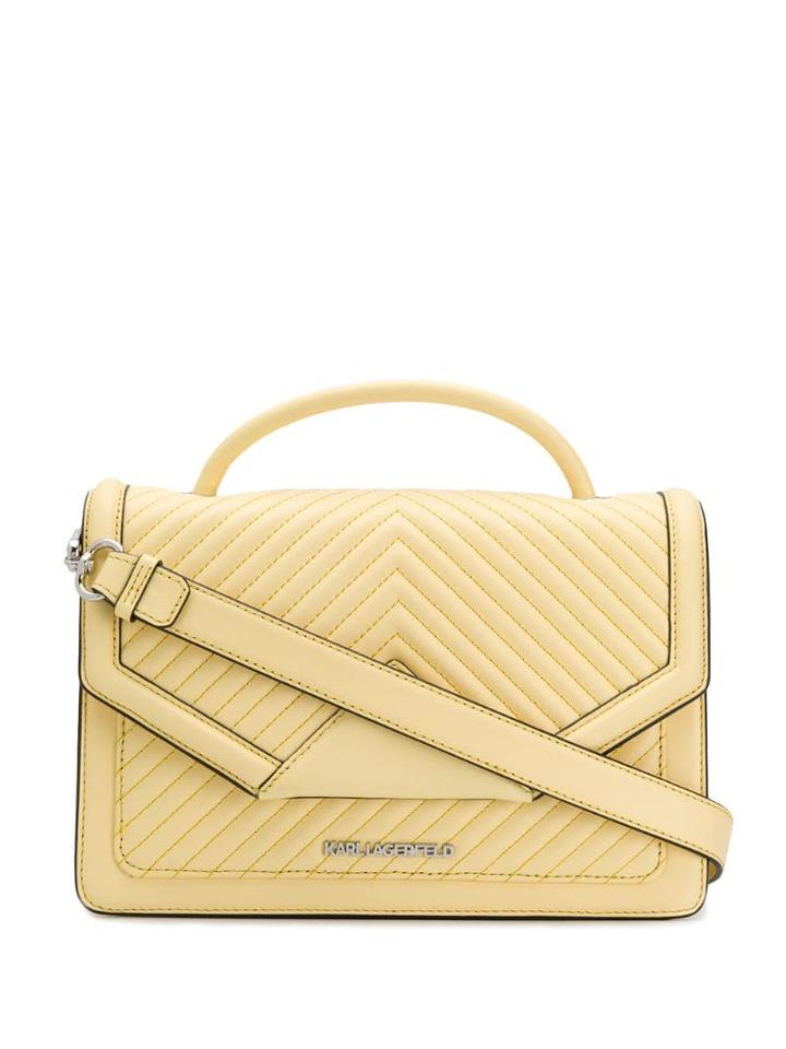 Karl Lagerfeld K/klassik Quilted Shoulder Bag - Yellow