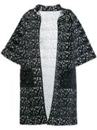 Gianluca Capannolo Cut Out Patterned Coat - Black