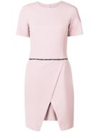 Emporio Armani Wrap Around Stretch Dress - Pink & Purple