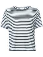 Anine Bing - Striped T-shirt - Women - Polyester - M, Blue, Polyester