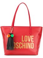 Love Moschino Logo Print Tote - Red