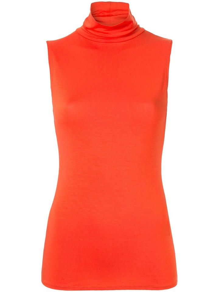 Layeur Sleeveless Mock Neck Tank - Orange