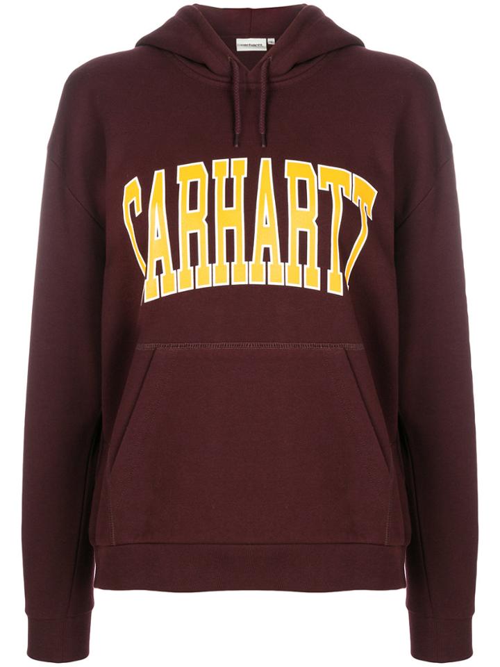 Carhartt Logo Print Hoodie - Red