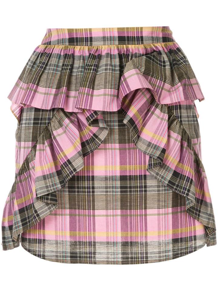Goen.j Checked Mini Skirt - Pink