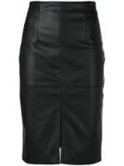 Twin-set Front Slit Pencil Skirt - Black