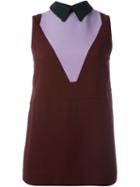 Marni Colour Block Sleeveless Top, Women's, Size: 40, Red, Viscose/acetate/silk