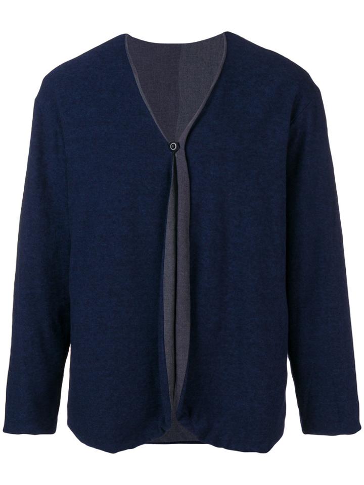 Ts(s) Classic Slim-fit Cardigan - Blue