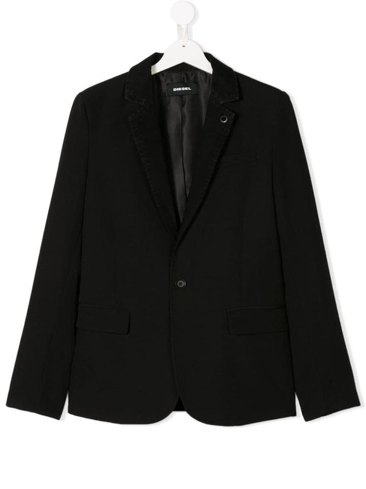 Diesel Kids Classic Button Blazer - Black