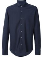 Fay Classic Piqué Shirt, Men's, Size: Small, Blue, Cotton
