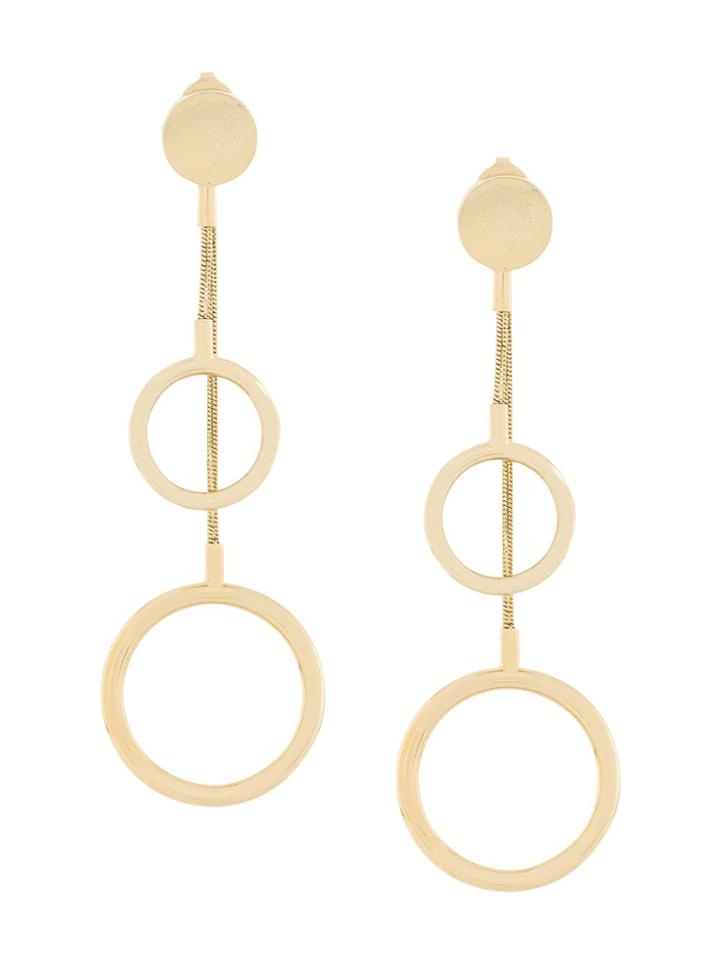 Isabel Marant Asymmetric Circle Drop Earrings - Metallic