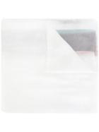 Closed - Colour Block Scarf - Women - Cotton/linen/flax/viscose - One Size, Women's, White, Cotton/linen/flax/viscose