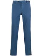 Pt01 Straight-cut Chino Trousers, Men's, Size: 54, Blue, Cotton/spandex/elastane