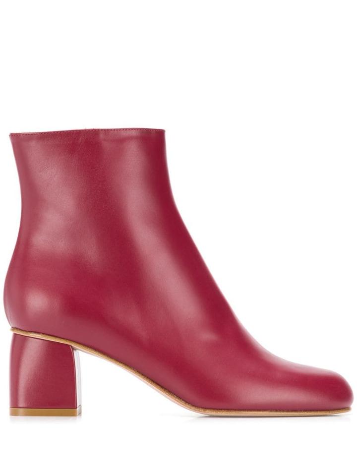 Red Valentino Round Toe Ankle Boots