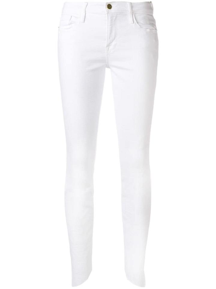 Frame Asymmetric Jeans - White