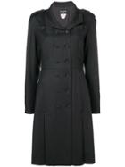 Chanel Pre-owned Box Pleats Flared Coat - Black