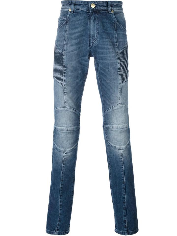Pierre Balmain Skinny Jeans, Men's, Size: 33, Blue, Cotton/spandex/elastane