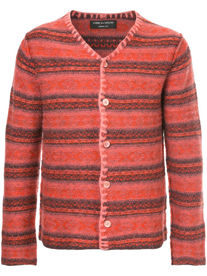 Comme Des Garçons Vintage Cropped Striped Cardigan - Multicolour