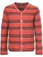 Comme Des Garçons Vintage Cropped Striped Cardigan - Multicolour