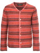 Comme Des Garçons Vintage Cropped Striped Cardigan - Multicolour