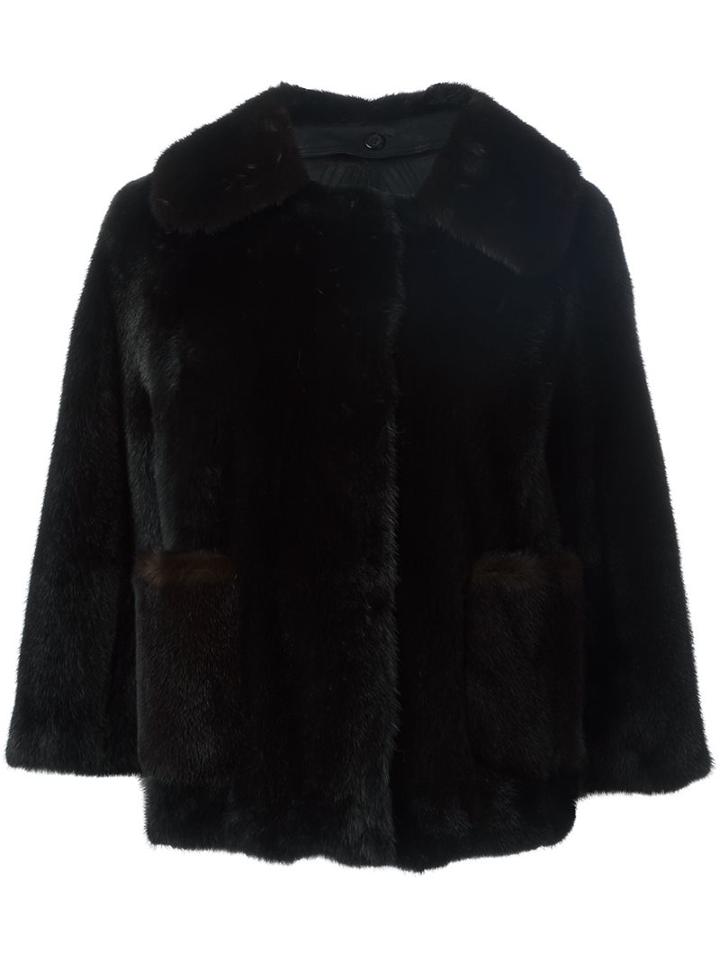 Sylvie Schimmel 'cocotte' Cropped Jacket, Women's, Size: 38, Brown, Mink Fur