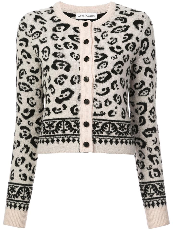 Altuzarra Leopard Print Buttoned Cardigan - Nude & Neutrals