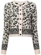 Altuzarra Leopard Print Buttoned Cardigan - Nude & Neutrals