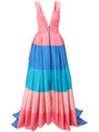 Carolina Herrera Sweetheart Striped Gown - Multicolour