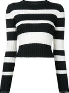 Proenza Schouler - Striped Sweater - Women - Silk/viscose/cashmere/wool - L, Black, Silk/viscose/cashmere/wool
