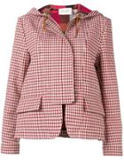Cédric Charlier Plaid Zip-up Jacket - Red