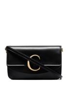 Chloé C Ring Leather Wristlet - Black