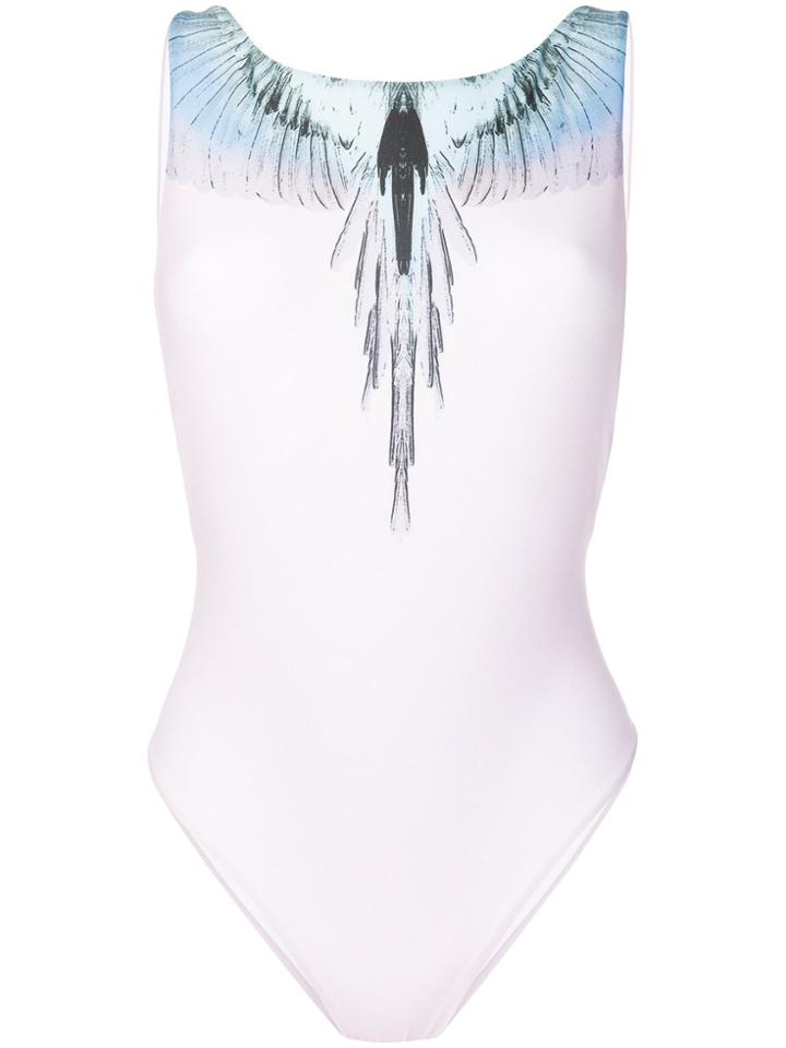 Marcelo Burlon County Of Milan Wing Swimsuit - Pink & Purple