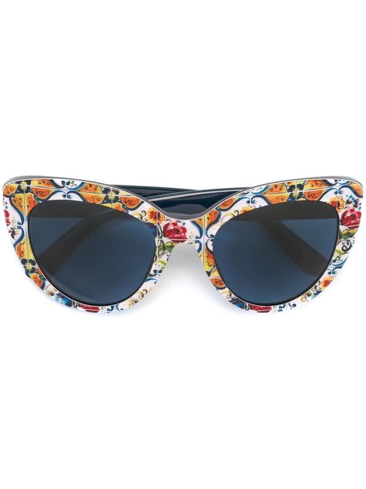 Dolce & Gabbana Majolica Print Sunglasses