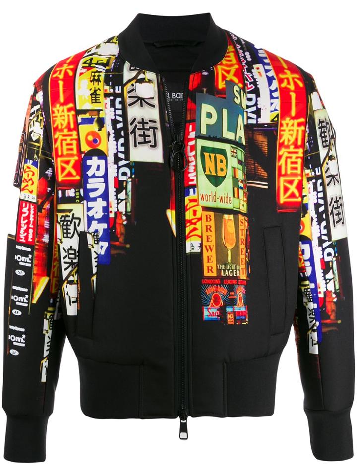 Neil Barrett City Lights Bomber Jacket - Black