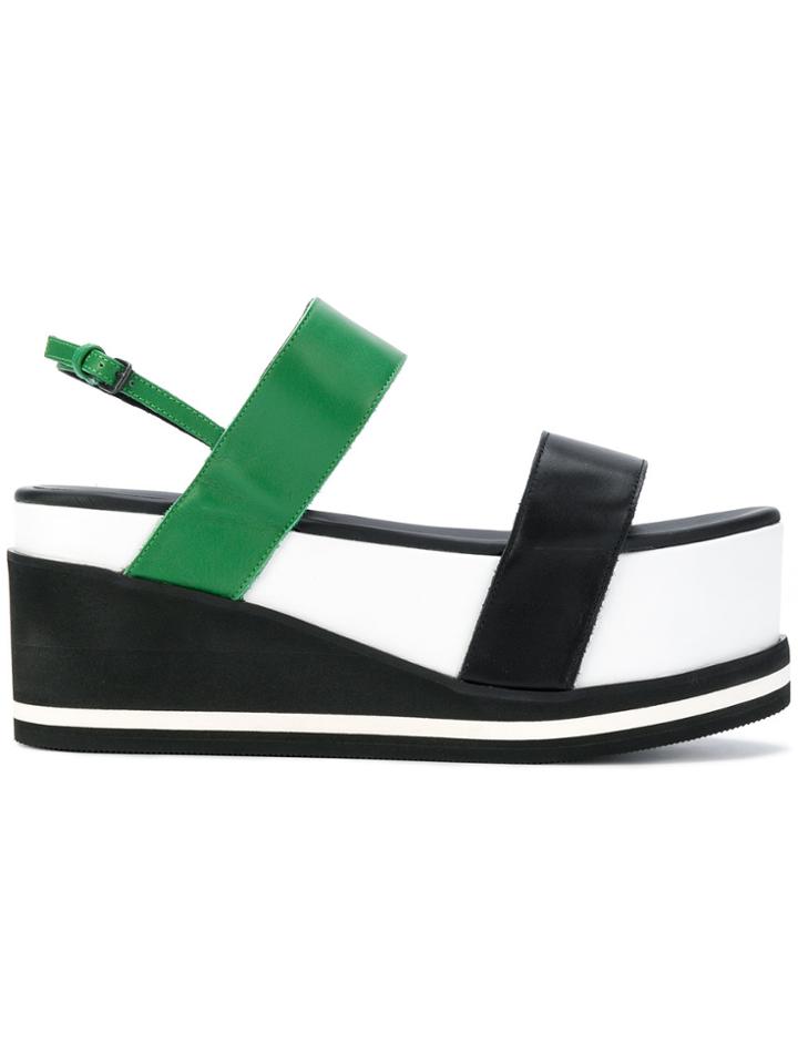 A.f.vandevorst Colour Block Flatform Sandals - Multicolour