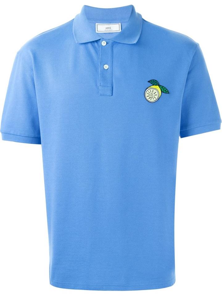 Ami Alexandre Mattiussi Lemon Chest Patch Polo Shirt