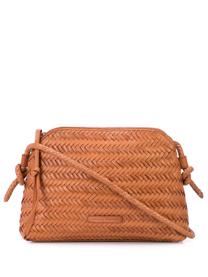 Loeffler Randall Woven Cross Body Bag - Orange