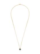 Anais Rheiner Oval Topaz 18k Gold Chain Necklace - Blue