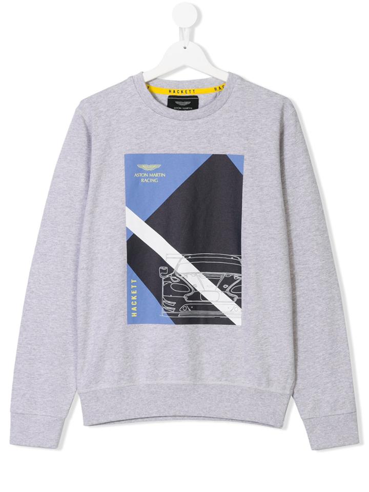 Hackett Kids Aston Martin Printed Sweatshirt - Grey