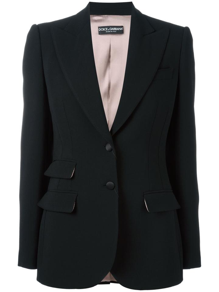 Dolce & Gabbana Double Pocket Front Blazer - Black