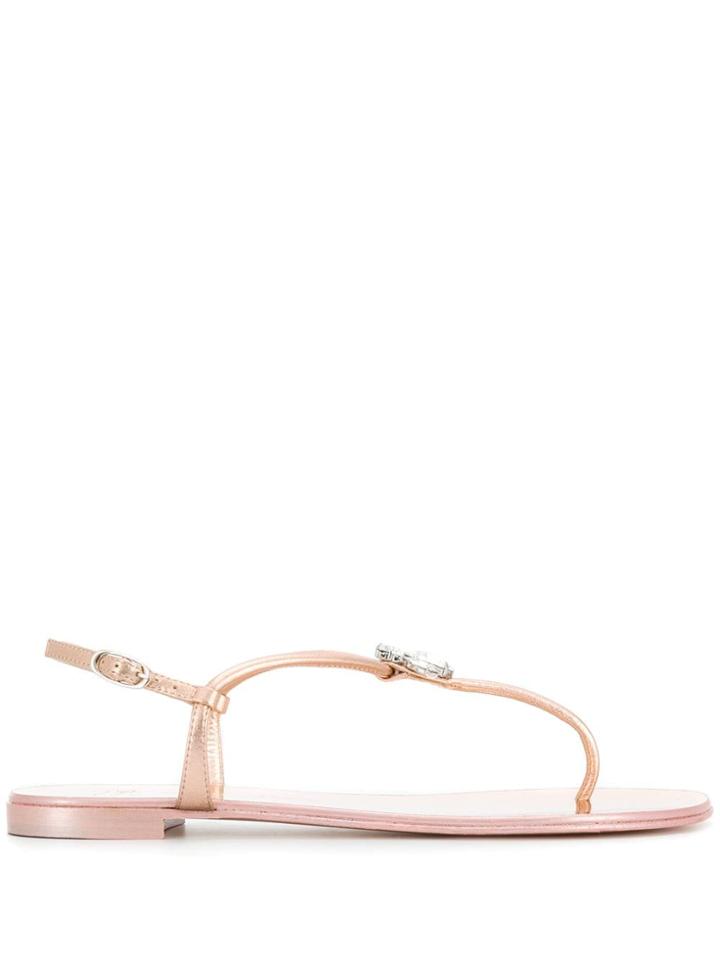 Giuseppe Zanotti Hollie Crystal Sandals - Neutrals