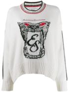 Ermanno Scervino Knitted Logo Jumper - White