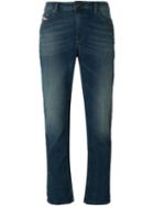 Diesel Cropped Loose Jeans, Women's, Size: 29, Blue, Cotton/polyester/spandex/elastane