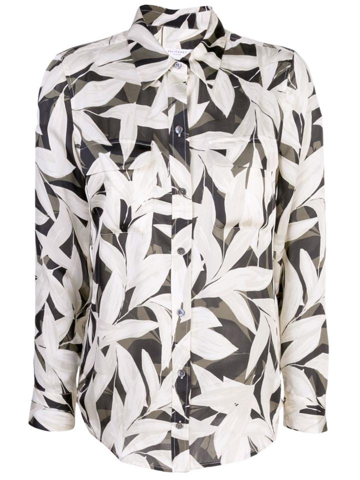 Equipment Printed Slim Shirt - White