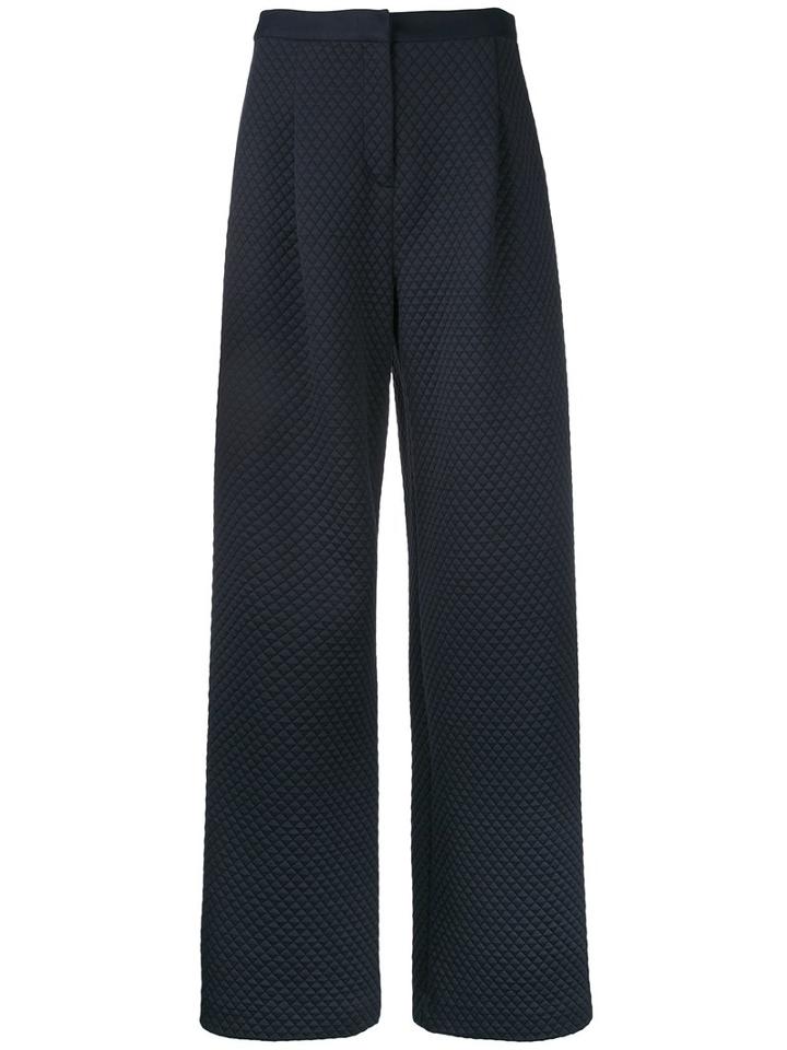 Bianca Spender Quilted & Ponte Florence Trousers, Women's, Size: 10, Blue, Polyester/spandex/elastane
