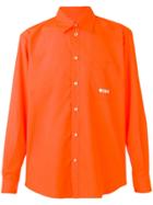 Msgm Slogan Print Shirt - Orange