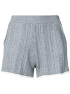 Guild Prime - Cable Knit Shorts - Women - Cotton/nylon/rayon - 34, Grey, Cotton/nylon/rayon