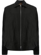 L'eclaireur Zip-up Shirt Jacket, Men's, Size: Small, Black, Silk/cotton/metal