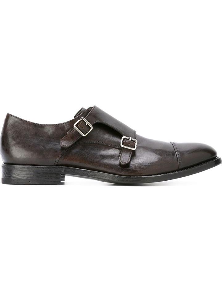 Henderson Baracco Classic Monk Shoes, Men's, Size: 42.5, Brown, Leather