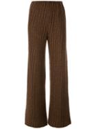 The Row Striped Trousers - Brown
