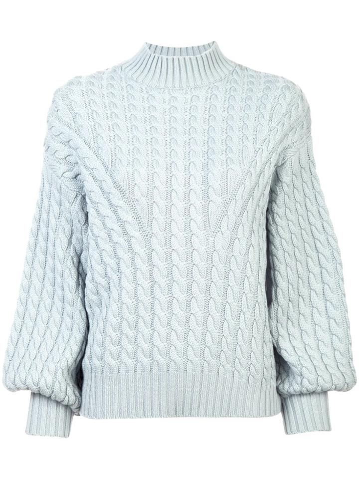 Zimmermann Tempest Cable Sweater - Blue